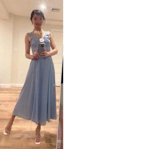 ASOS Elegant Blue Midi Dress